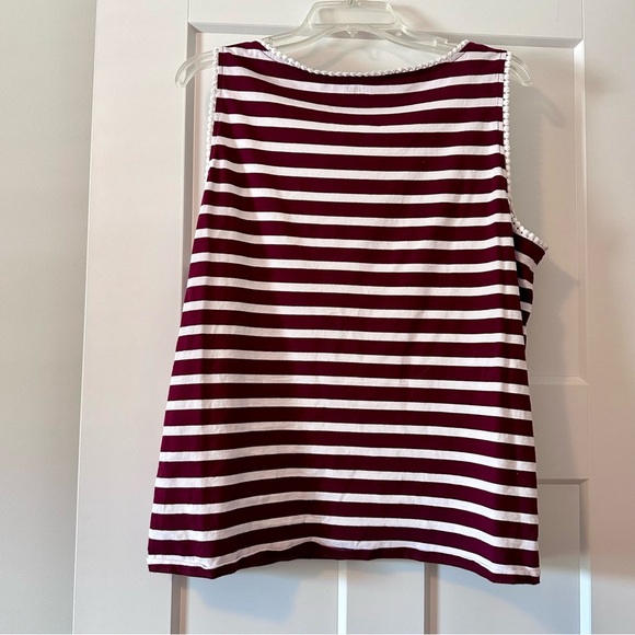 Garnet and white stripe loft tank top - Picture 4 of 5
